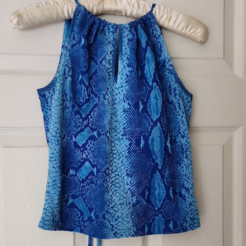 Snakeskin Pattern Halter Top